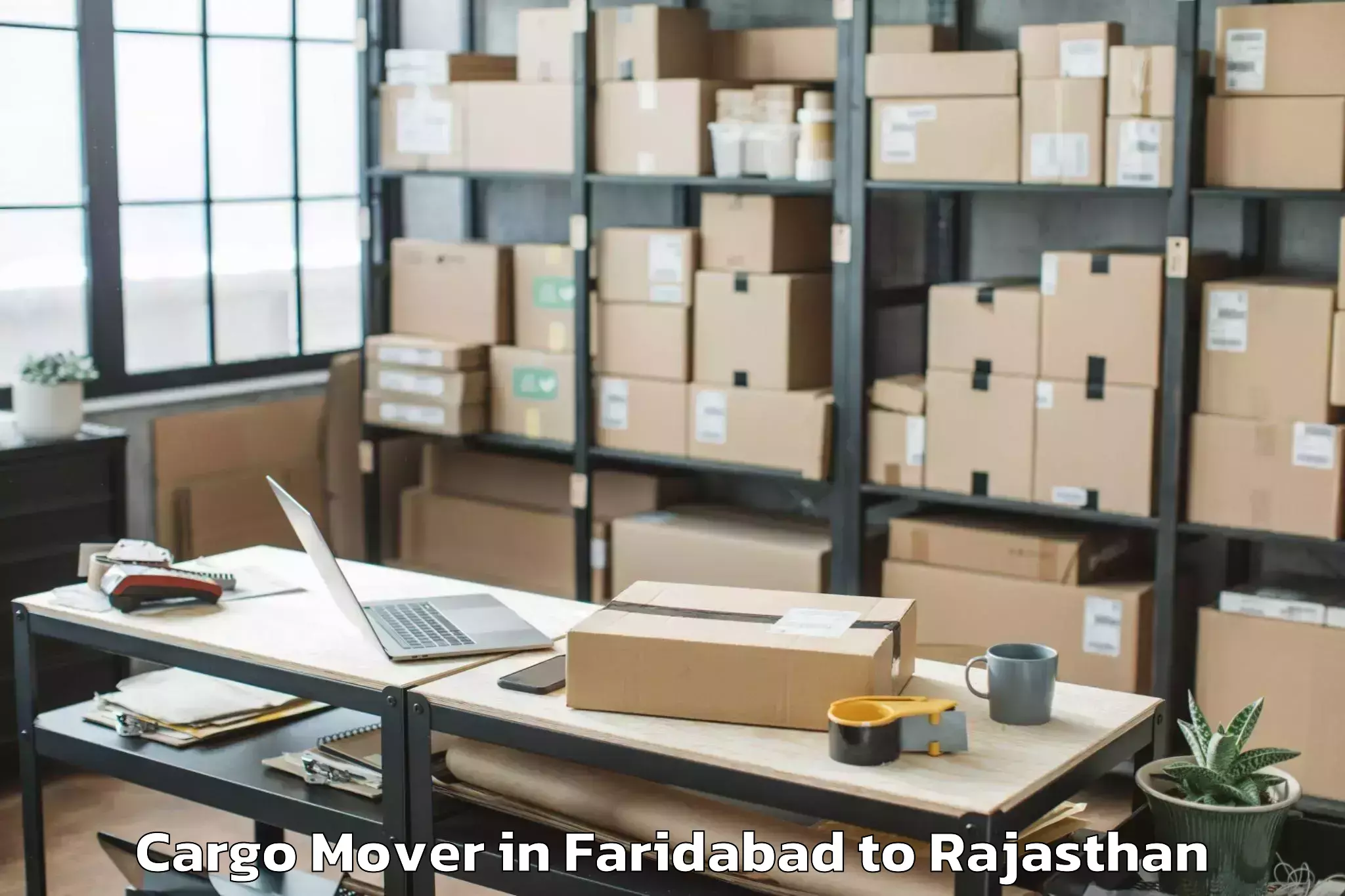 Book Faridabad to Lunkaransar Cargo Mover Online